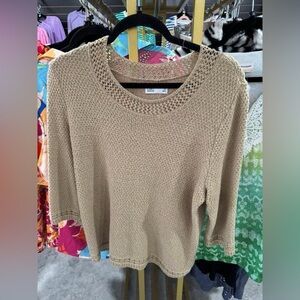 Croft & Barrow Beige Crew Neck Sweater